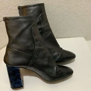 Cross Walk Women's Spain  Ankle Boots  EUR 37 back zip gray blue heels